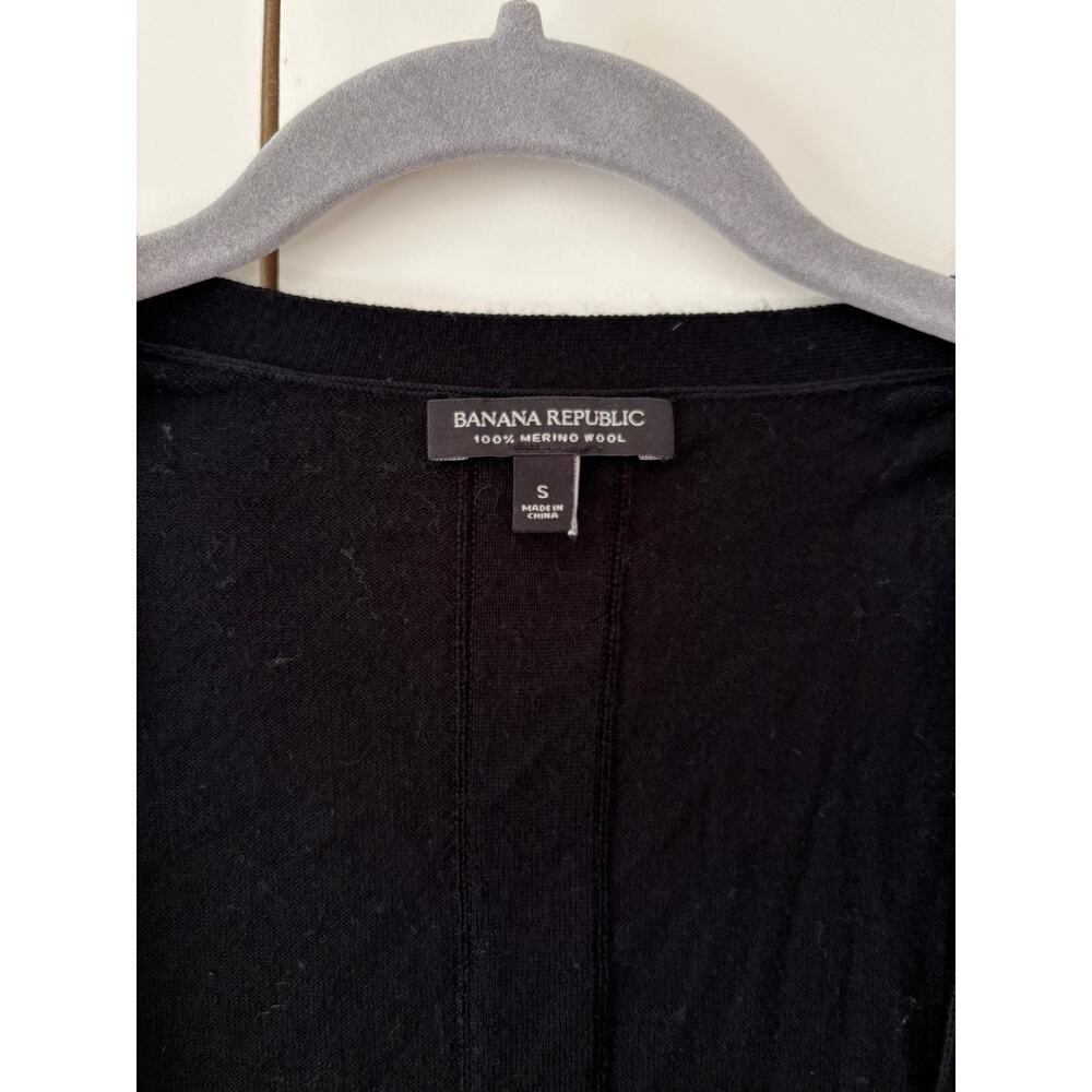Banana Republic Merino Wool Cardigan Sweater Black Button Front Women’s S - Picture 4 of 7